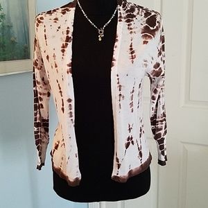Chico's reptile print shrug sweater